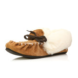 NZ Sheepskin Moccasins with Sheepskin Collar