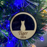 Personalised NZ Cat Christmas Ornament