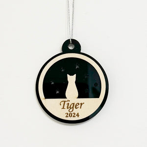 Personalised NZ Cat Christmas Ornament