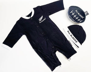 All Blacks Rugby Newborn Baby 3-piece Gift Set - ShopNZ