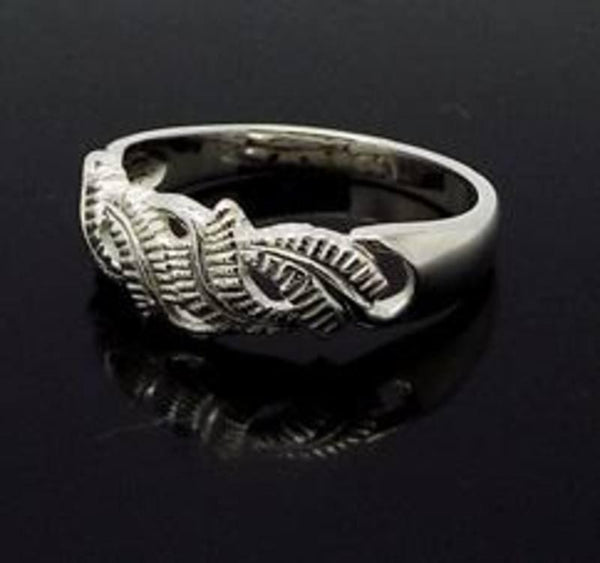 Silver hot sale fern ring