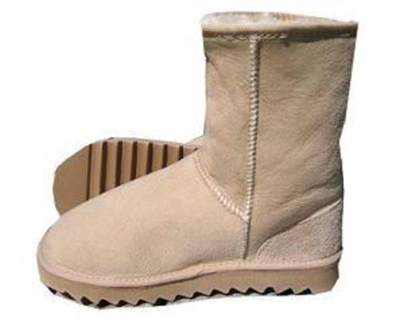 Wedge sheepskin store boots